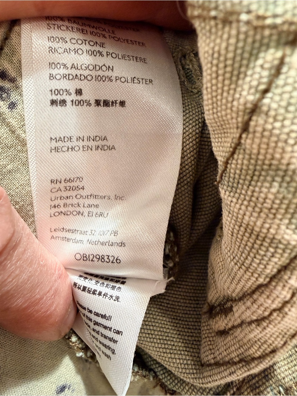 Pilcro Anthropologie Camo Peace Sign Embroidered Cargo Shorts 27 Boho CKB066 - Picture 16 of 16
